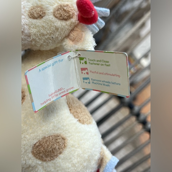 ๐๐HP๐๐ Rare Baby Gund Woodles Gazoo Giraffe Wood Pull Along Toy New Old Stock - Picture 6 of 7